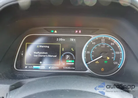 2019 Nissan Leaf Sl из США, поврежденный, VIN 1N4AZ1CP5KC305512